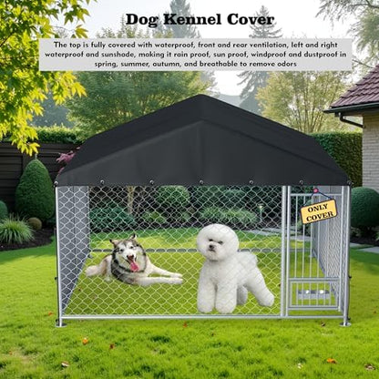 Weatherproof ten by ten feet pet kennel shade tarp