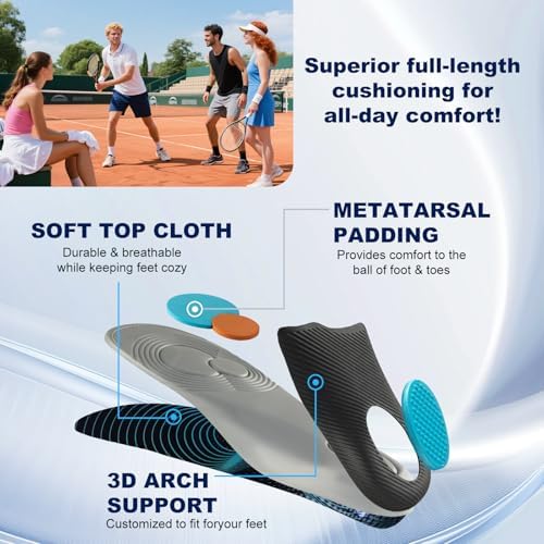 Close up of the high arch support profile on ZOVE orthopedic shoe inserts.
