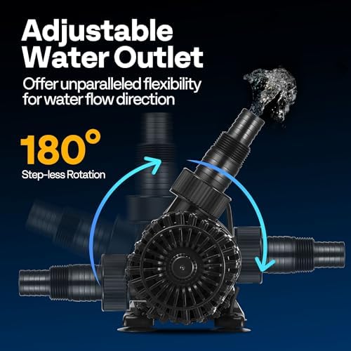 VIVOHOME high lift aquarium pump inside its protective mesh barrier bag.