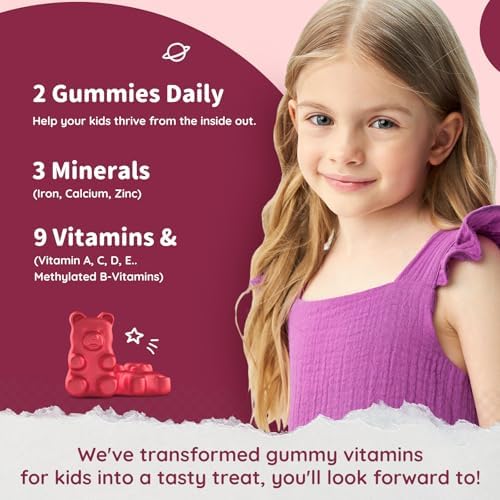 Close up of chewable vegan iron gummies for kids displaying natural colour and texture