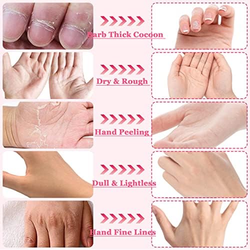 Hydrating hand peel spa gloves for dry rough hands