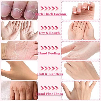 Hydrating hand peel spa gloves for dry rough hands