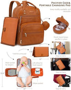Rosegin large capacity backpack displayed with unfolded waterproof changing pad