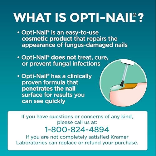 Opti-Nail fungal nail repair before and after representation of nail health improvement.
