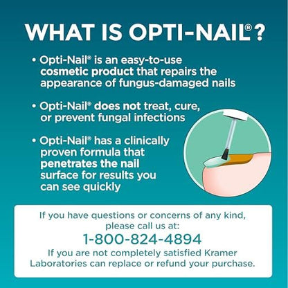 Opti-Nail fungal nail repair before and after representation of nail health improvement.