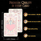 A full 78 card layout of the Han Yu Bowen pink aesthetic divination set.