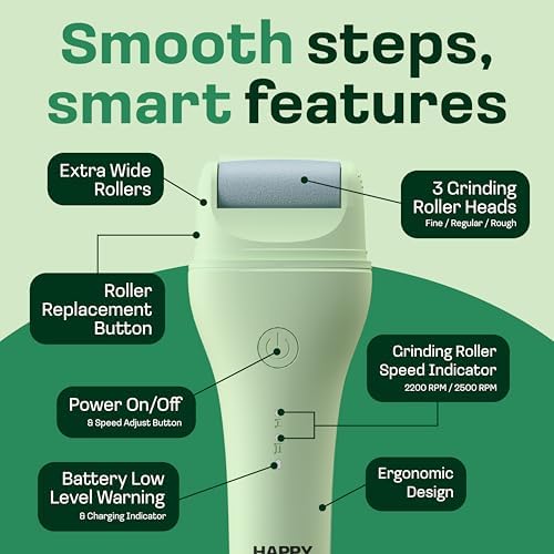 Waterproof electric foot file being used on a heel under running water for wet exfoliation.