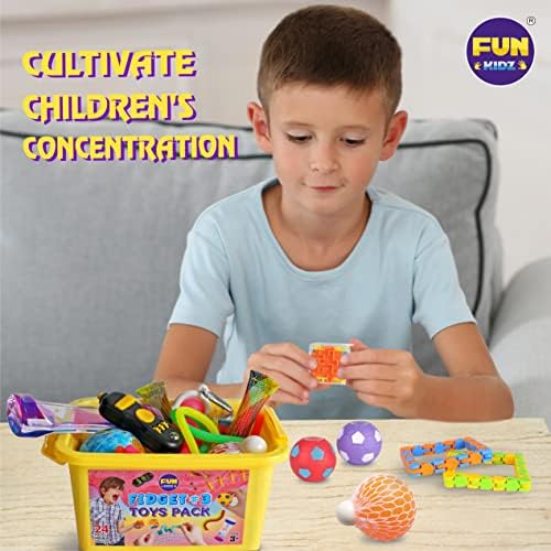 Assorted sensory fidget toys including liquid motion bubbler