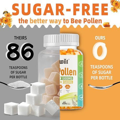 Joywiit sixty counts non GMO gelatin free dietary gummies base display