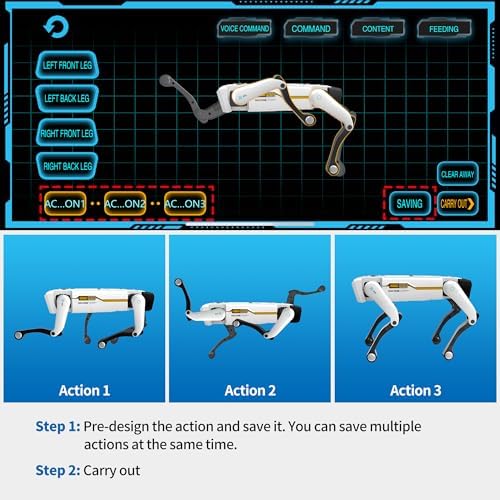 Child using app to program Dingdongwu robot dog