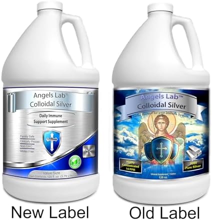 Angels Lab Nano Silver Liquid 10 Parts Per Million bulk gallon size