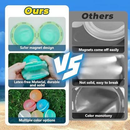 Soft silicone water splash ball being squeezed to show flexible and safe construction.