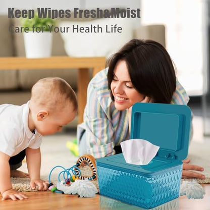 Whiidoom wipes holder on a changing table showing non-slip base