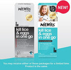 NitWits lice treatment kit showing the spray bottle and included professional nit comb.