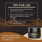 Pure Himalayan shilajit resin scoop and serving preparation