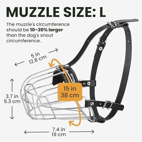 Heavy duty chrome steel wire cage dog muzzle for safety training