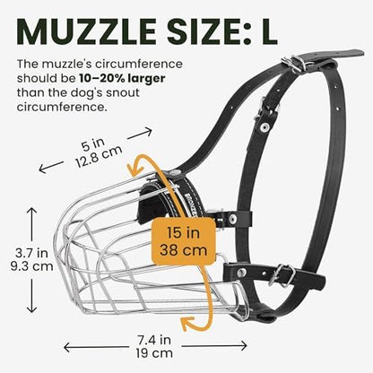 Heavy duty chrome steel wire cage dog muzzle for safety training