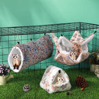 Detailed view of soft coral velvet pet nest
