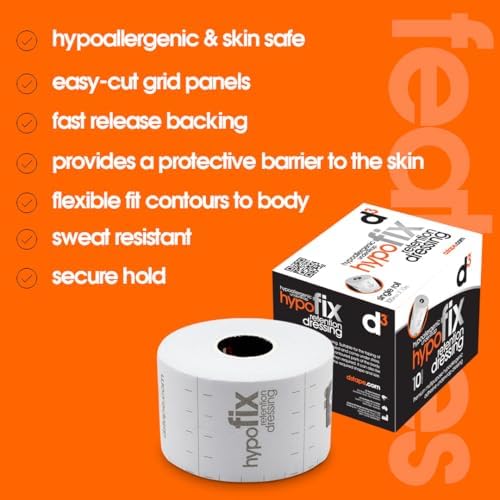 D3 HypoFix four inch wide sports injury joint support underwrap tape