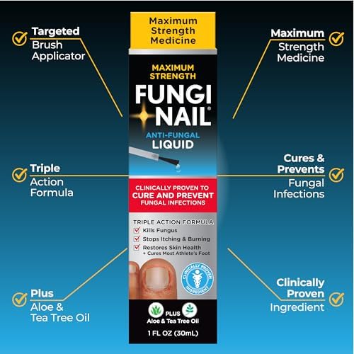 Fungi-Nail Maximum Strength Tolnaftate liquid with brush applicator for easy use