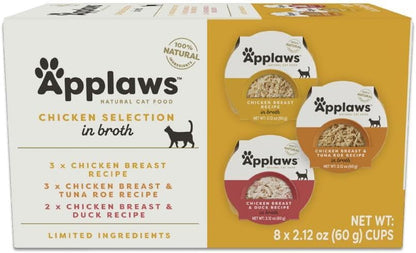 Detailed product label of Applaws limited ingredient cat food