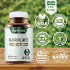 Vegan Labs R-Lipoic Acid capsule texture and size reference