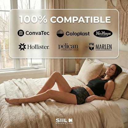 SIIL black lace colostomy bag cover for women lifestyle view