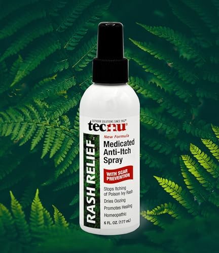 Tecnu 6 fluid ounce anti itch spray bottle showing product labels and directions