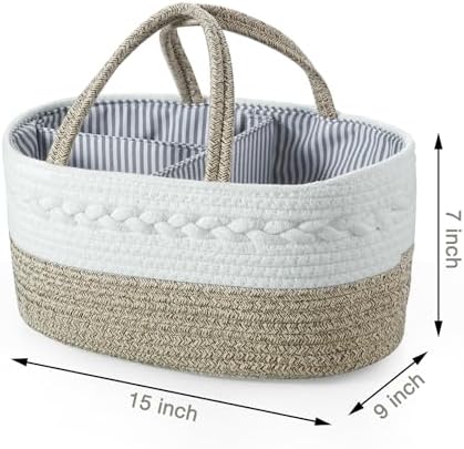 PandaEar baby shower gift basket brown cotton