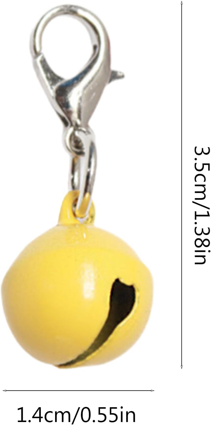 Jaczora round jingle bells with lobster clasps close up view