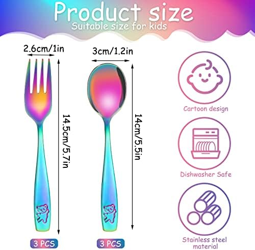 Pimoys kids flatware set with engraved bear detail