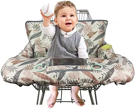 DODO NICI 2 in 1 high chair cover leaf pattern fabric close up