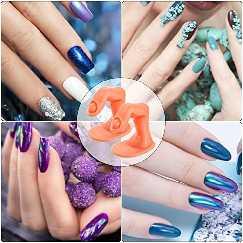 Set of 60 individual nail decoration training fingers without nails attached