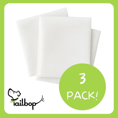 Tailbop Disposable Pet Bed Covers, Fits All Dog and Cat Beds or Mats, Rectangular or Round. Waterproof, Odor and Dirt Resistant, 100% Recyclable, 3 Pack (L-XL) - Image 9