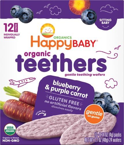USDA certified organic gluten free baby snack ingredients list on packaging