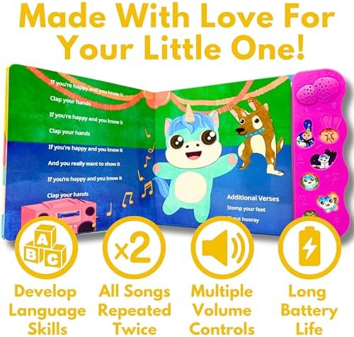 Astro Learns English sound book showing interactive song buttons