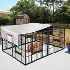 Secure dog playpen accessory with adjustable drawstrings and durable straps