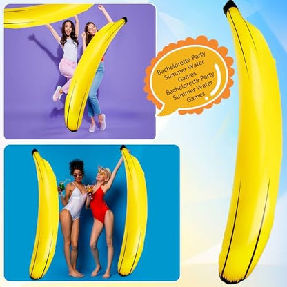Sonarun seventy inch giant inflatable banana party supplies pack of three