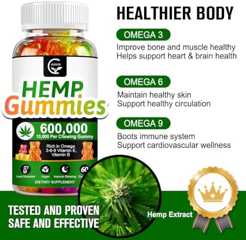 Gornvb vegan hemp gummies with Omega 3-6-9