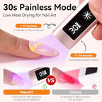 Rechargeable flash cure nail lamp USB charging port view