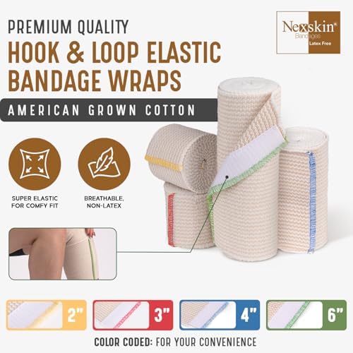 Two pack of NexSkin 6 inch bandages for medical and sports support.