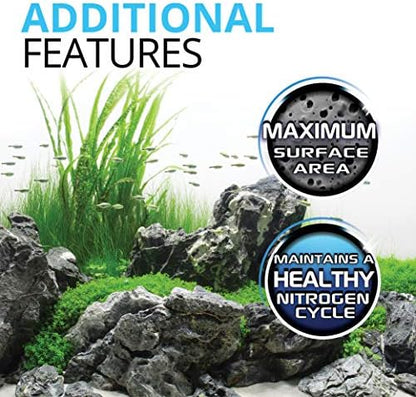 Fluval BioMax filter media packaging showcasing freshwater and marine compatibility.
