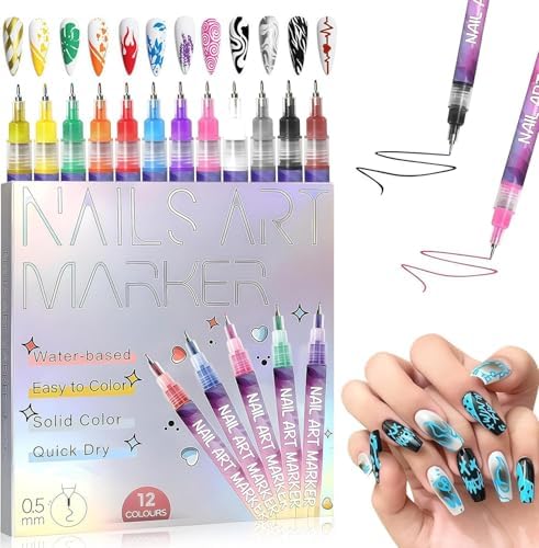 Close up of 0.5 millimeter ultra-fine nail art pen tip.