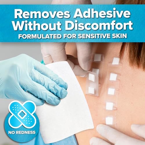 Hypoallergenic and latex free adhesive remover wipes for surgical dressings