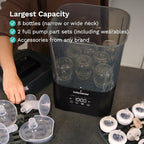 LCD control panel on Baby Brezza SuperQuick sterilizer and dryer