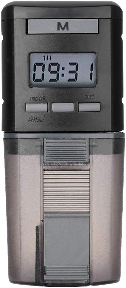 Londafish Aquarium Automatic Fish Feeder front view showcasing digital timer display screen