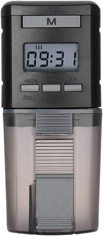 Londafish Aquarium Automatic Fish Feeder front view showcasing digital timer display screen