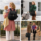 Cei-Cei baby maternity travel tote showing side pocket details