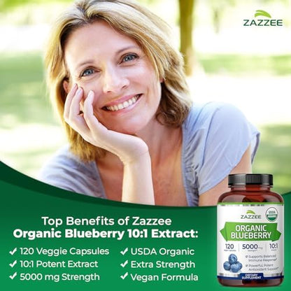 Zazzee organic supplement facts and ingredients label