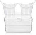 Gjinxi Eye Wash Cups front view of two white silicone rinse cups.